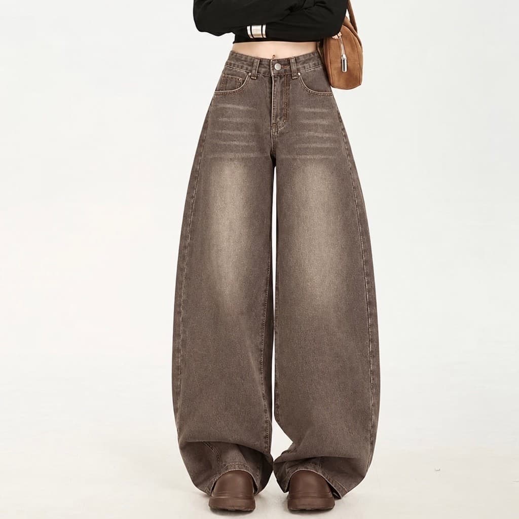 JINJEANS-BASIC Barel | (XS-6XL) กางเกงยีนส์ทรงbarel สาวอวบ Unisex เลือกความยาวได้