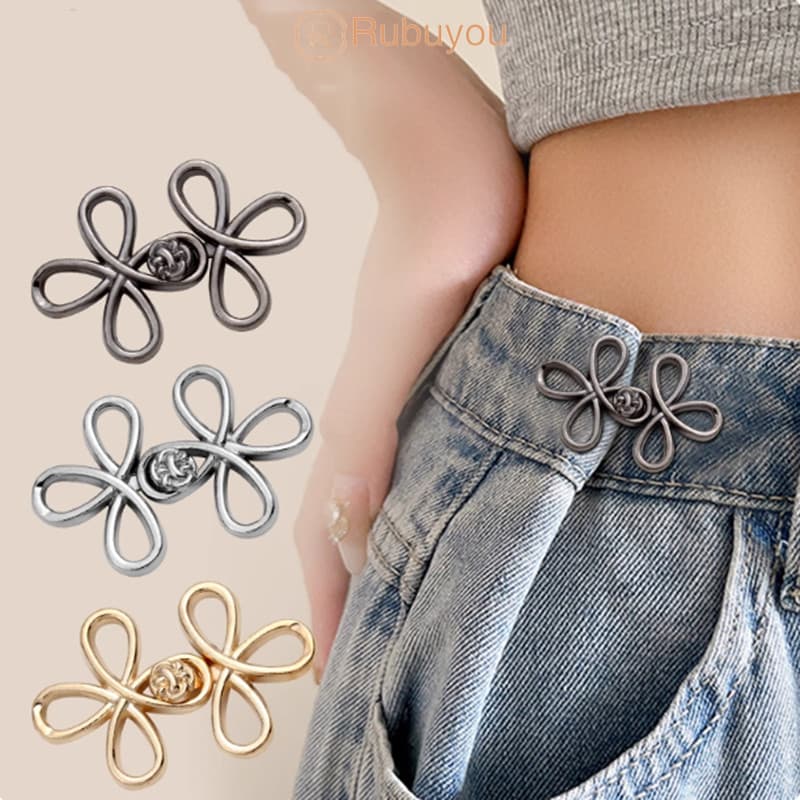 Rubuyou Hollow Four Leaf Clover เอวหัวเข็มขัด สําหรับกางเกงยีนส์กระโปรง DIY เสื้อผ้า…