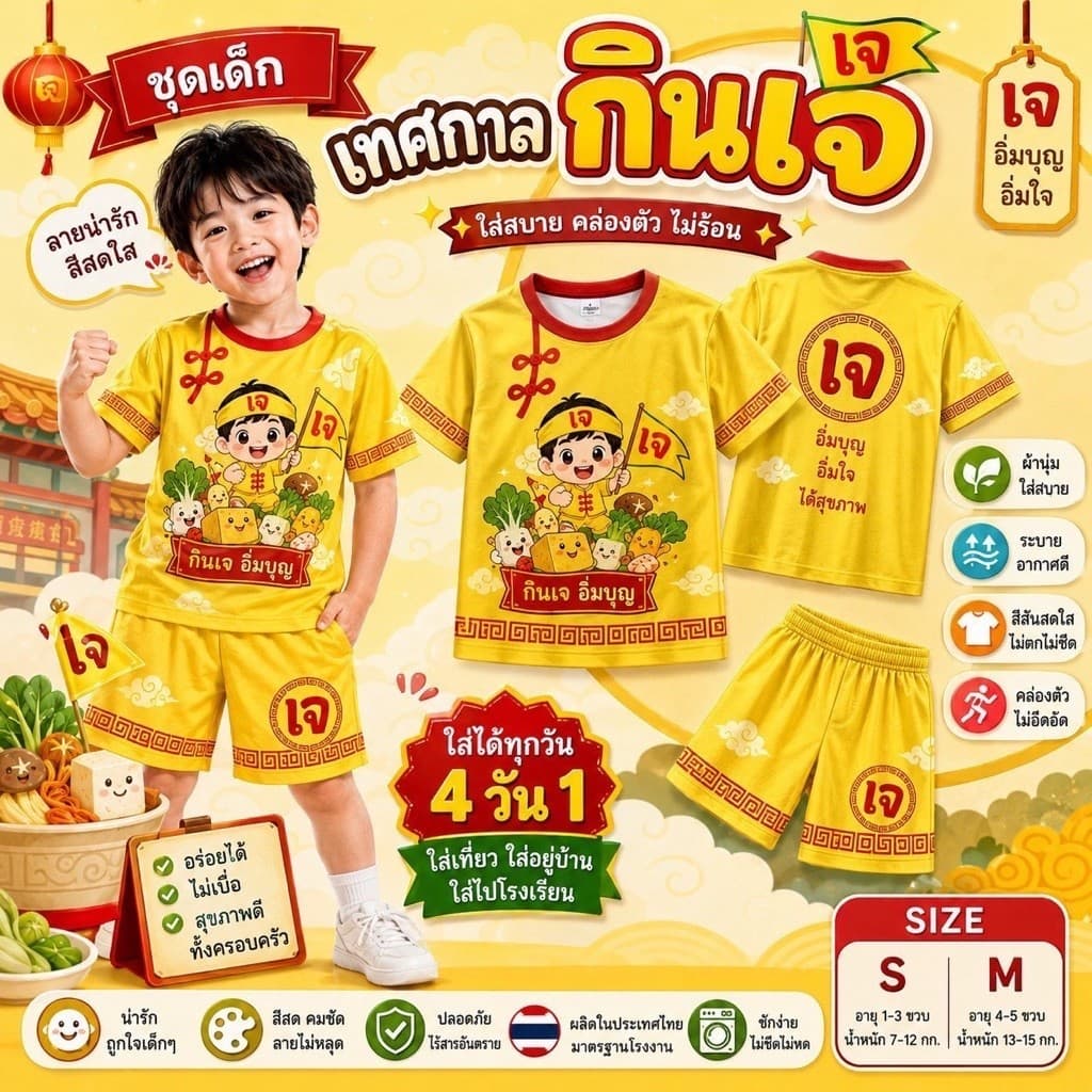 ชุดเด็กแขนสั้นขาสั้น ลายเทสกาลต่างๆๆ ราคาถูก