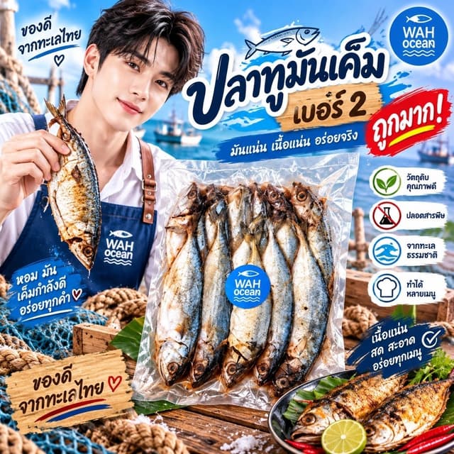 ปลาทูมันเค็ม เบอร์ 2 ราคาถูกมาก