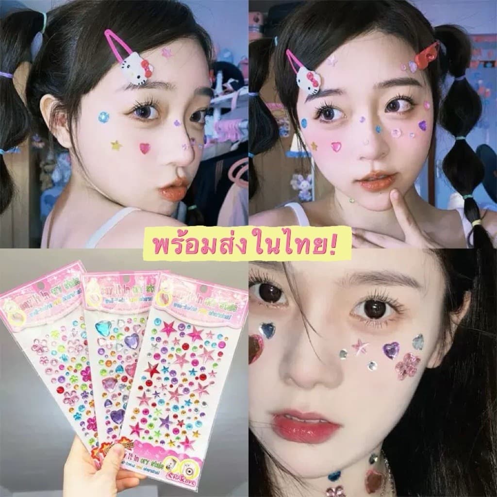 จากไทย💖 bedazzle trend สติ๊กเกอร์ติดมือถือ สติกเกอร์เพชร สติ๊กเกอร์คริสตัล ตกแต่ง ติดโทรศัพท์