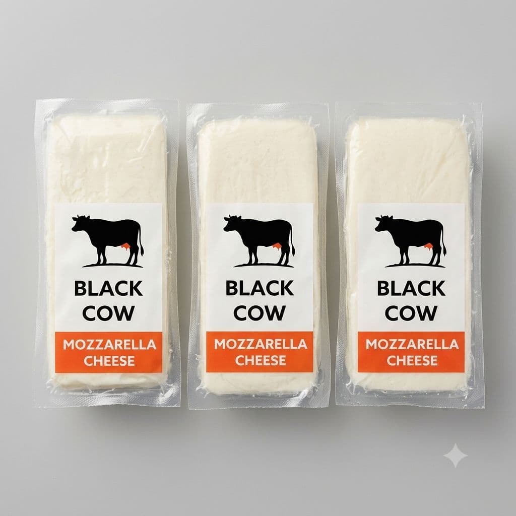 ชีส มอสซาเรลล่า ตราแบล็คคาว (Black Cow Mozzarella Cheese) น้ําหนัก 1 กิโลกรัม