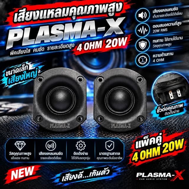 ดอกลําโพงเสียงแหลม 3" 4โอม 20W