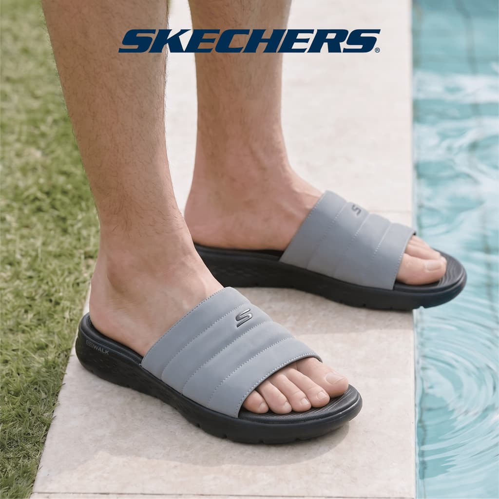 Skechers สเก็ตเชอร์ส รองเท้าแตะผู้ชาย Men O-T-G GOwalk Flex Sandal Shoes - 229403-GYBK