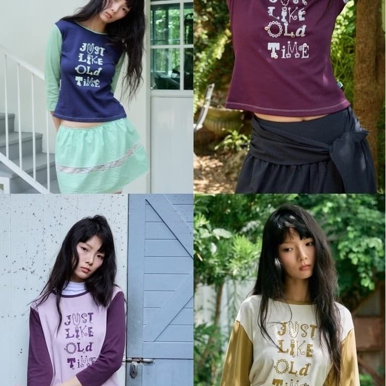 Rimmy Raglan tee เสื้อยืดแขนยาว5ส่วน