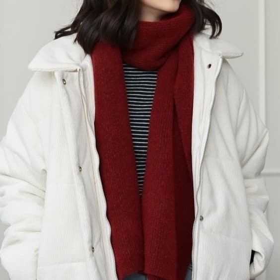 Harney Scarf - Snow Begins *พร้อมส่งทุกสี* ผ้าพันคอกันหนาว 20%wool ผ้าพันคอวูล มีป้ายหัวใจติดทุกชิ้น