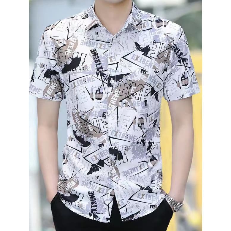 เสื้อเชิ้ตผู้ชายแขนสั้น เสื้อเชิ้ตลําลองชาย shirts for men เสื้อแฟชั่นฤดูร้อน พร้อมส่งจากไทย