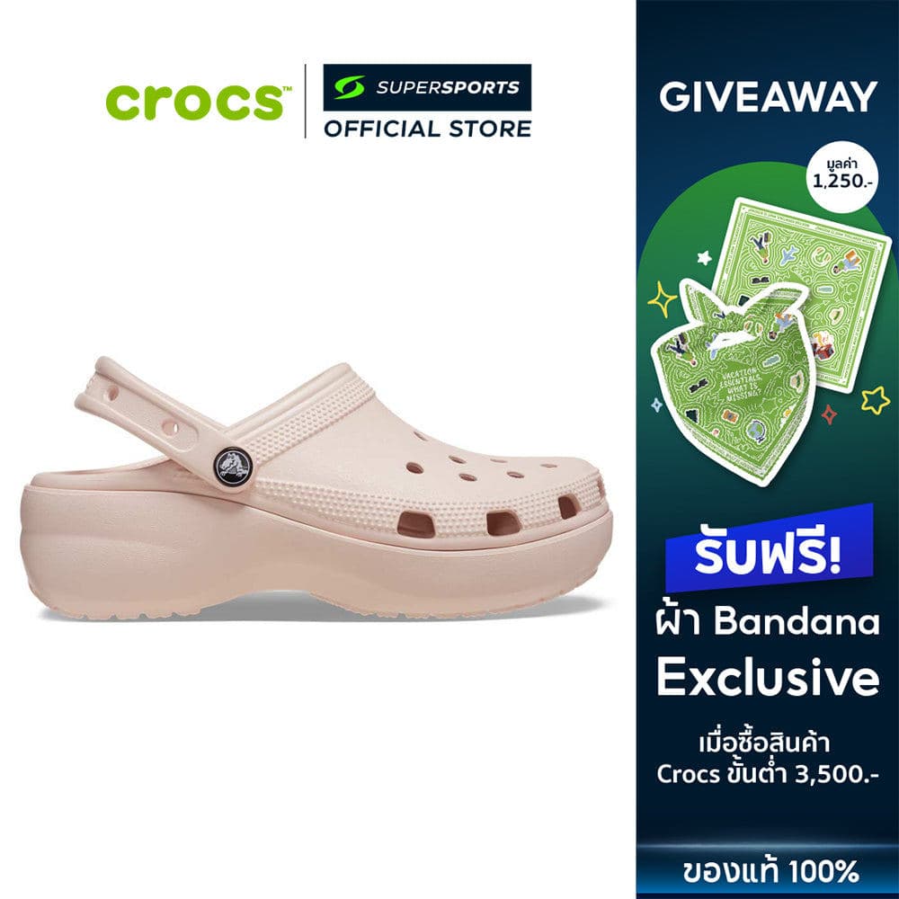 CROCS Classic Platform Clog รองเท้าลําลองผู้หญิง รูปที่ 1