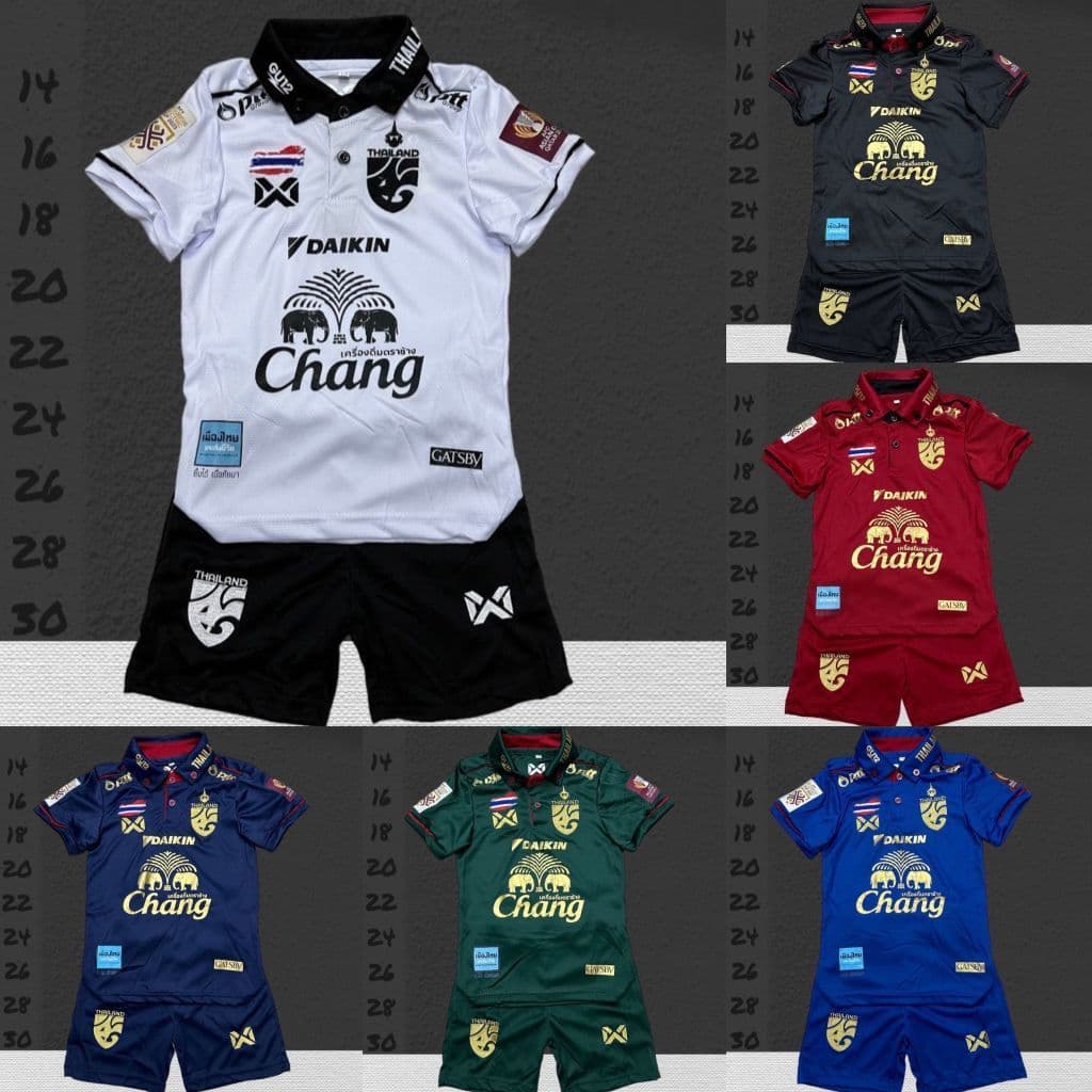ชุดกีฬาเด็กไทย อายุ1-12ปี ตัวใหม่ล่าสุดปีนี้ [เสื้อ+กางเกง] รวมชุดกีฬาเด็ก
