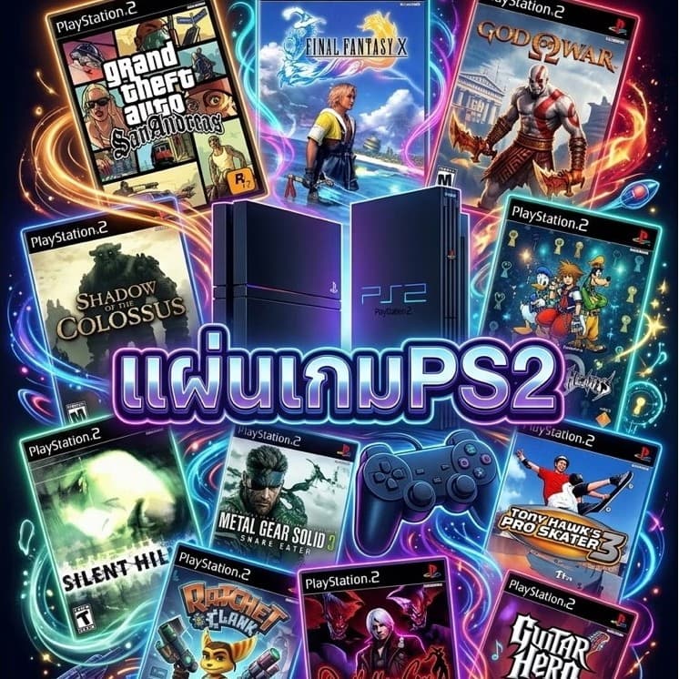 แผ่นเกม PS2 สนุกๆ รวมเกมฮิตเกมดังในตํานาน