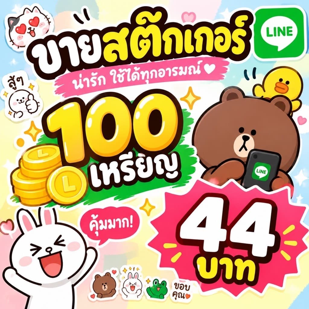 44฿ สติกเกอร์ไลน์ ธีมไลน์ ของแท้ 100 เหรียญ รับประกัน สติ๊กเกอร์ไลน์ /sticker/theme/stickerline/themeline…