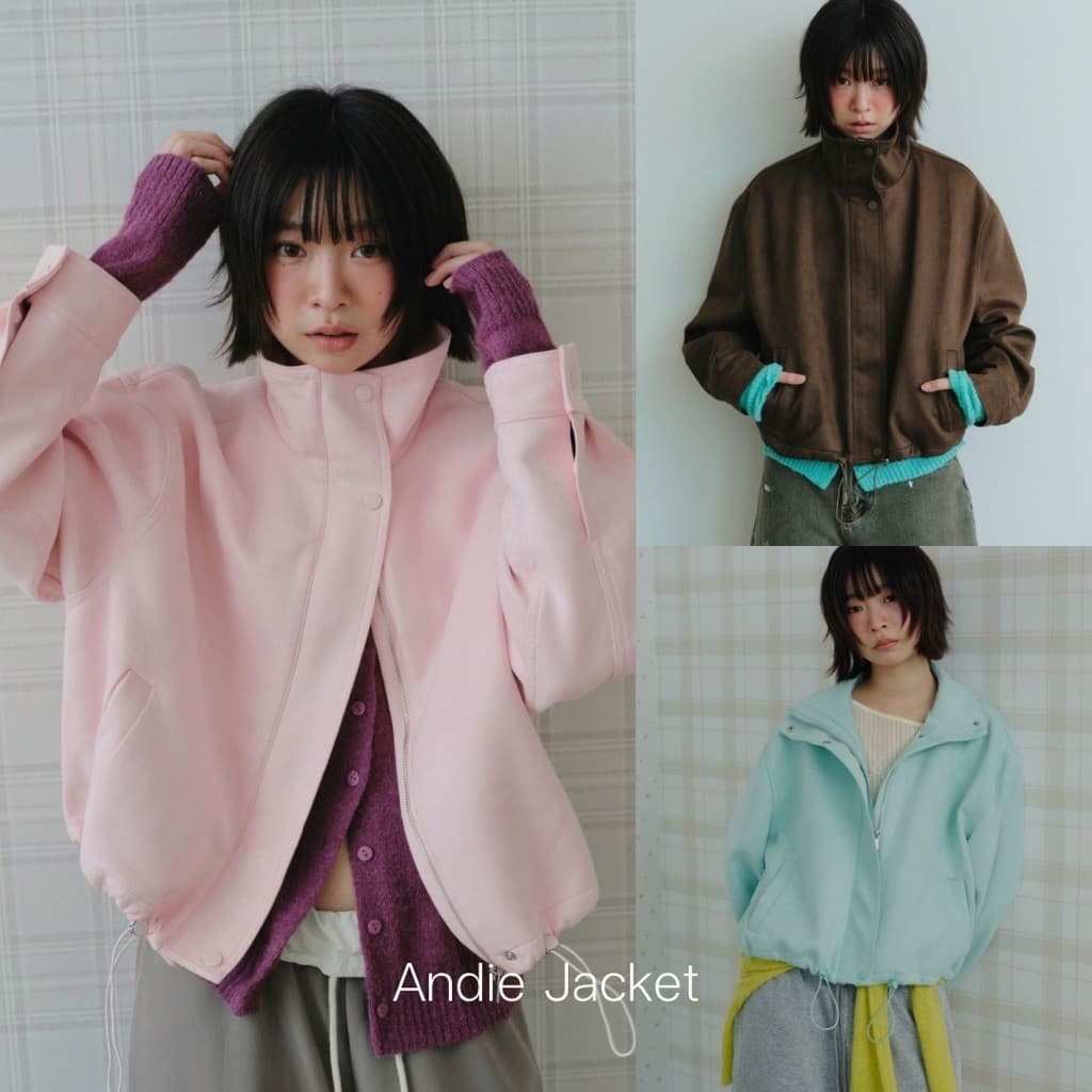 AMUSE BKK - Andie Boxy Jacket - เสื้อแจ็คเก็ตทรงบ็อกซี่ ไหล่ตกโอเวอร์ไซส์นิดๆ ผ้า Micro Suede หนาทรงสวย