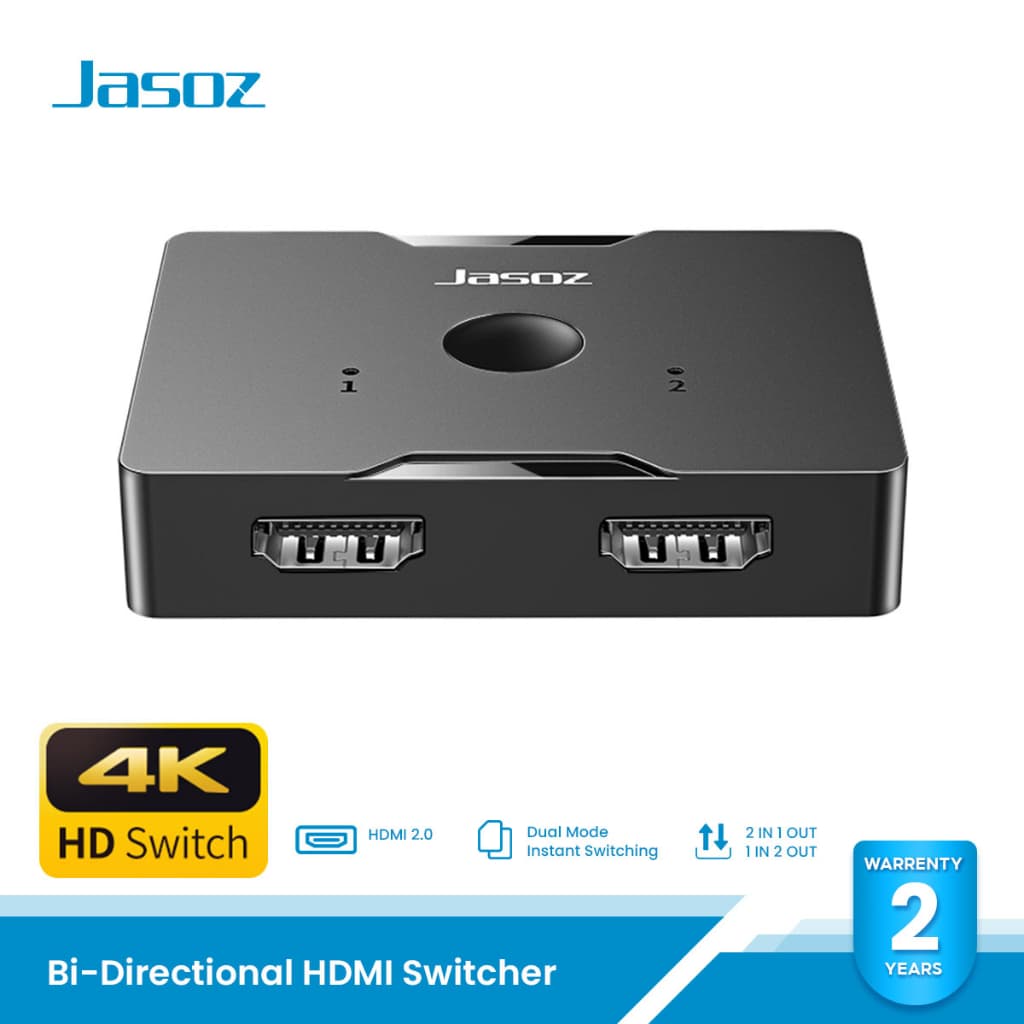 ส่งจาก กทม Jasoz Bi-Directional HDMI Switcher เชื่อมได้ทั้งสองทาง รองรับการใช้งานออฟฟิศและการเล่นเกมส์