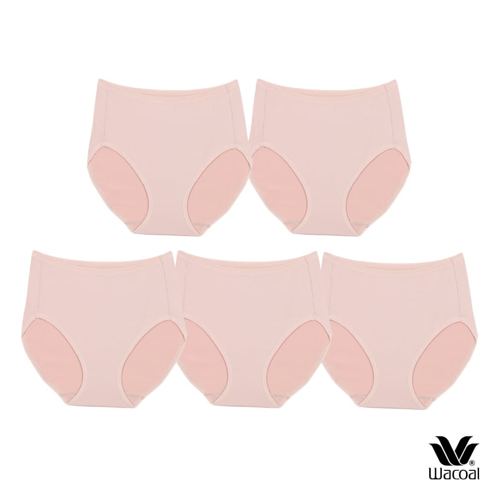 Wacoal Surprise Short Panty กางเกงในใส่สบายวาโก้ รูปแบบเต็มตัว แพ็ค 5 ชิ้น รุ่น WU4C34/WU4F34 สีเบจ (BC)