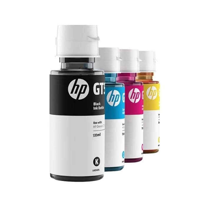 (พร้อมกล่อง BOX)หมึกเติมแท้ HP GT53 XL GT51 , GT52 Set 4 สี 4 ขวด (มีกล่อง) For Hp HP315 HP415 HP500…