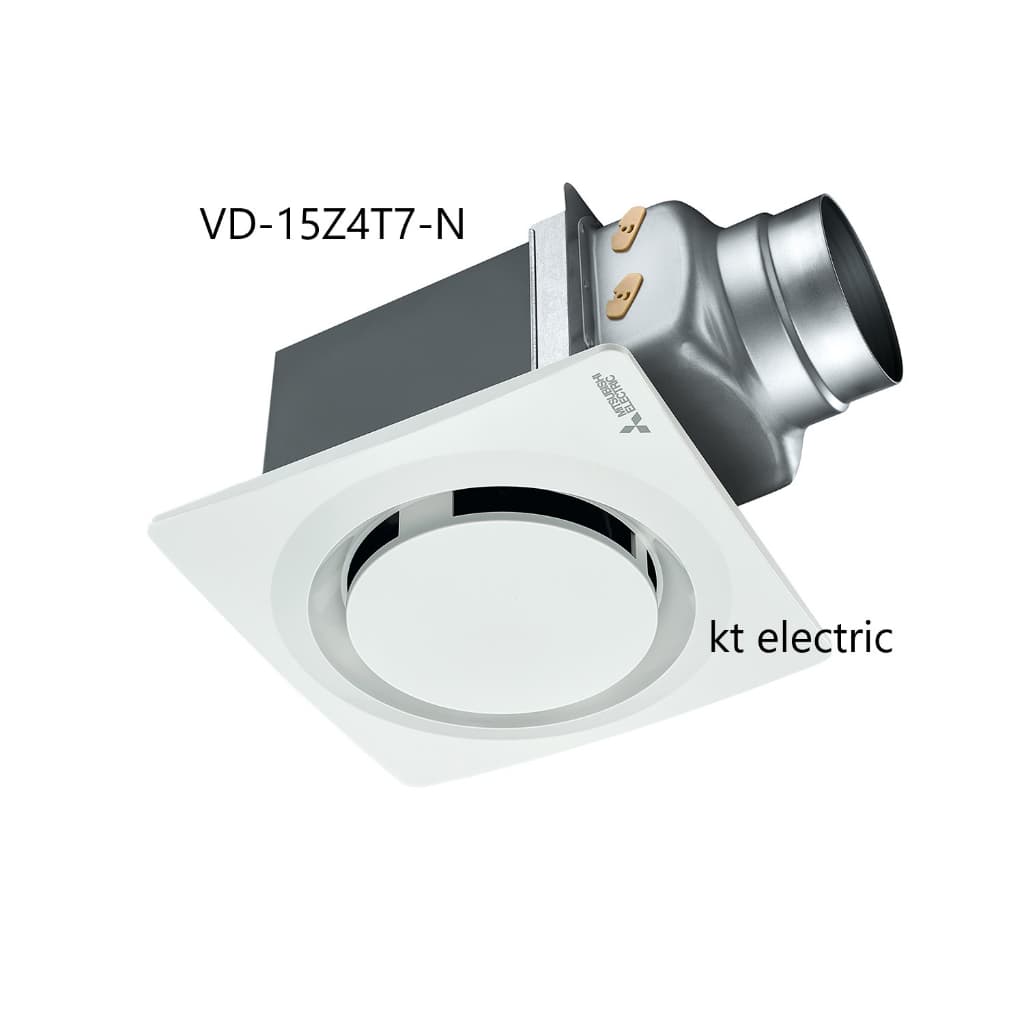 MITSUBISHI VD-15Z4T7-N พัดลมระบายอากาศ ฝังฝ้า ต่อท่อ ใบพัด 6 นิ้ว หน้ากากกลม ***ใช้ท่อต่อขนาด 4 นิ้ว