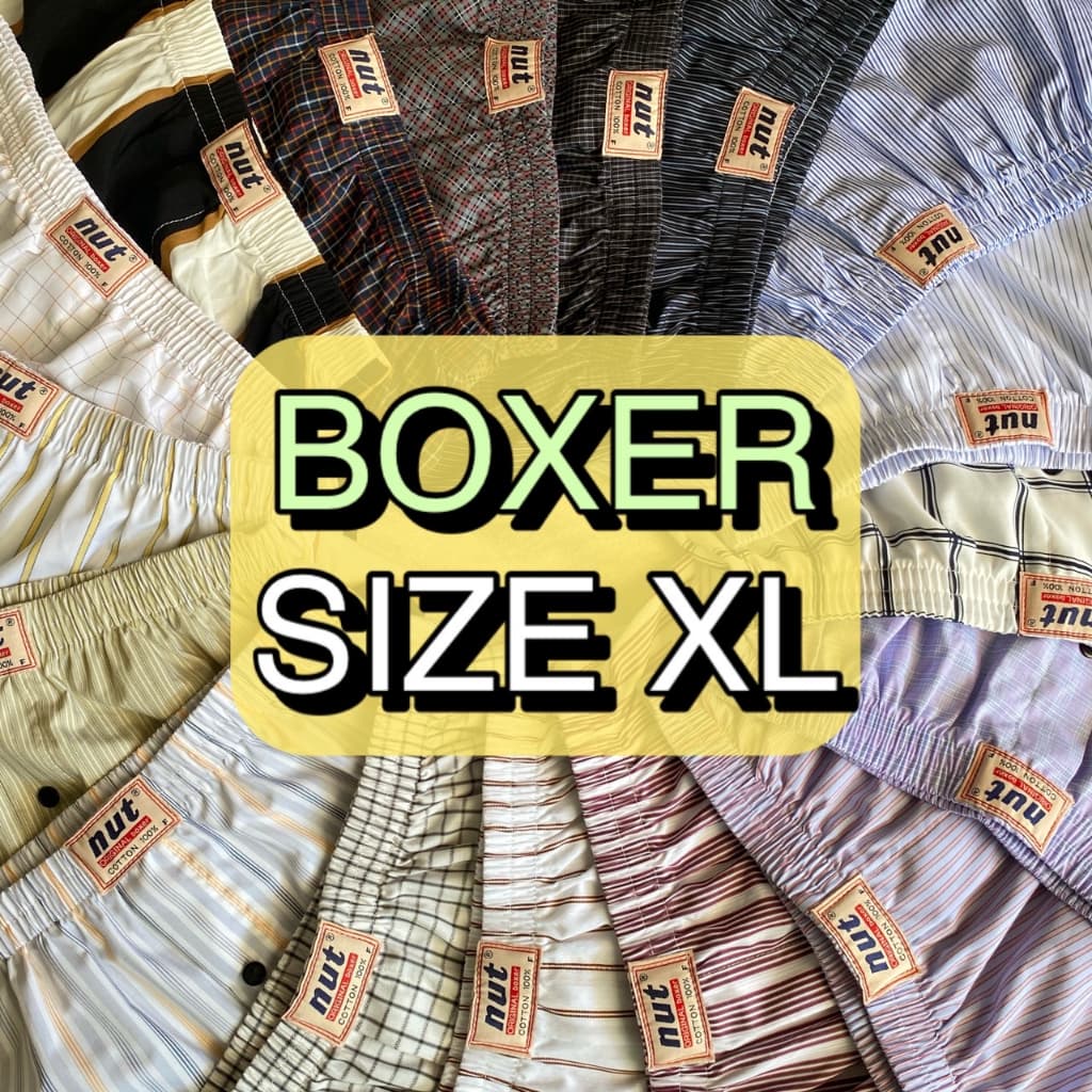 บ๊อกเซอร์(SIZE XL)Nut Boxer ผ้าเชิ้ต ไม่มีตะเข็บหลัง ผ้าคอตตอน100% ​cotton​ กางเกงบ๊อกเซอร์ทรงเกาหลี is