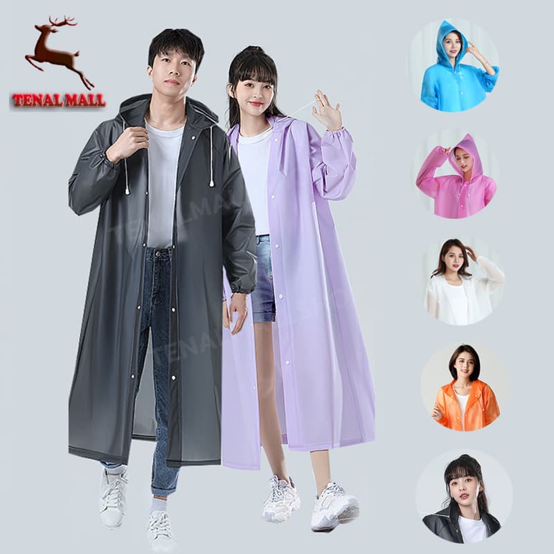 เสื้อกันฝนแฟชั่น สไตล์เกาหล ชุดกันฝน เสื้อกันฝน Rain coats เสื้อกันฝนผู้ใหญ่ ชุดกันฝนแบบหนา EVA 100 กรัม