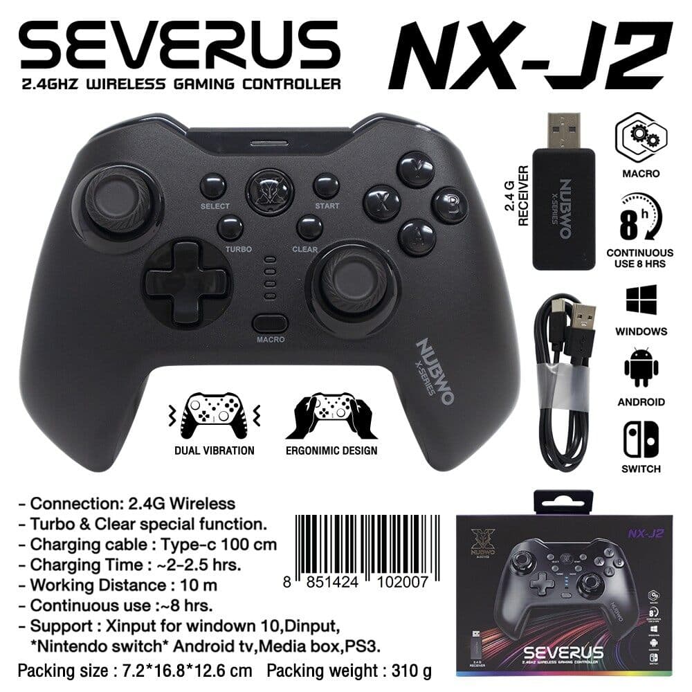 ขายดีส่งไว ️จอยเล่นเกมส์ ️ NUBWO รุ่น NX-J2 ,NX-J1, NX-J3 SEVERUS 2.4Ghz Wireless Gaming Controller EGA