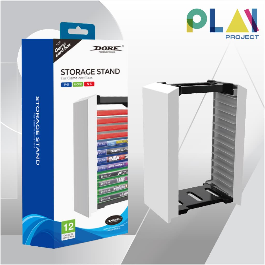แท่นวางแผ่นเกม [12 แผ่น] DOBE PS4 PS5 Switch Xbox Storage Stand [ชั้นเก็บแผ่นเกม] [ที่เก็บแผ่นเกม]