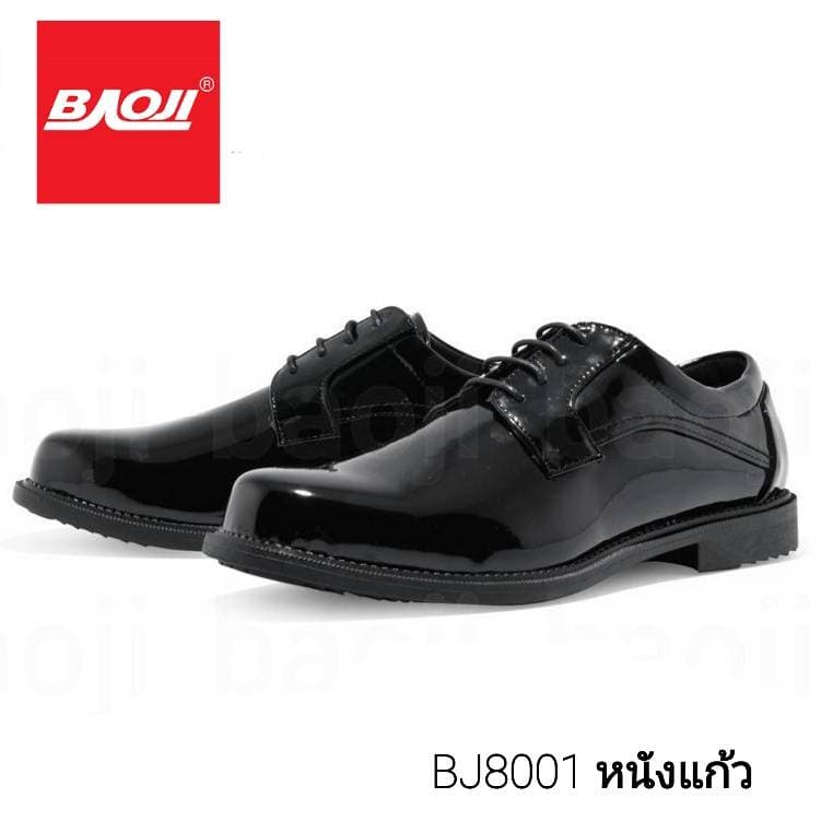 Baoji รองเท้าคัชชูหนังแก้ว/หนังด้าน แบบผูกเชือก BJ8001/BJ8002 ไซส์ 39-45 รูปที่ 1