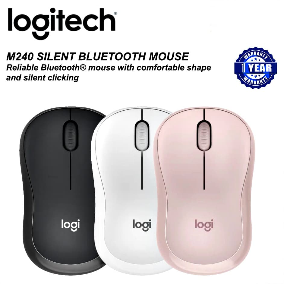 ขายดีส่งไว MOUSE (เม้าส์ไร้สายไร้เสียงคลิก) Logitech M240 Silent Bluetooth Mouse เมาส์บลูทูธไร้สาย กะทัดรัด,…