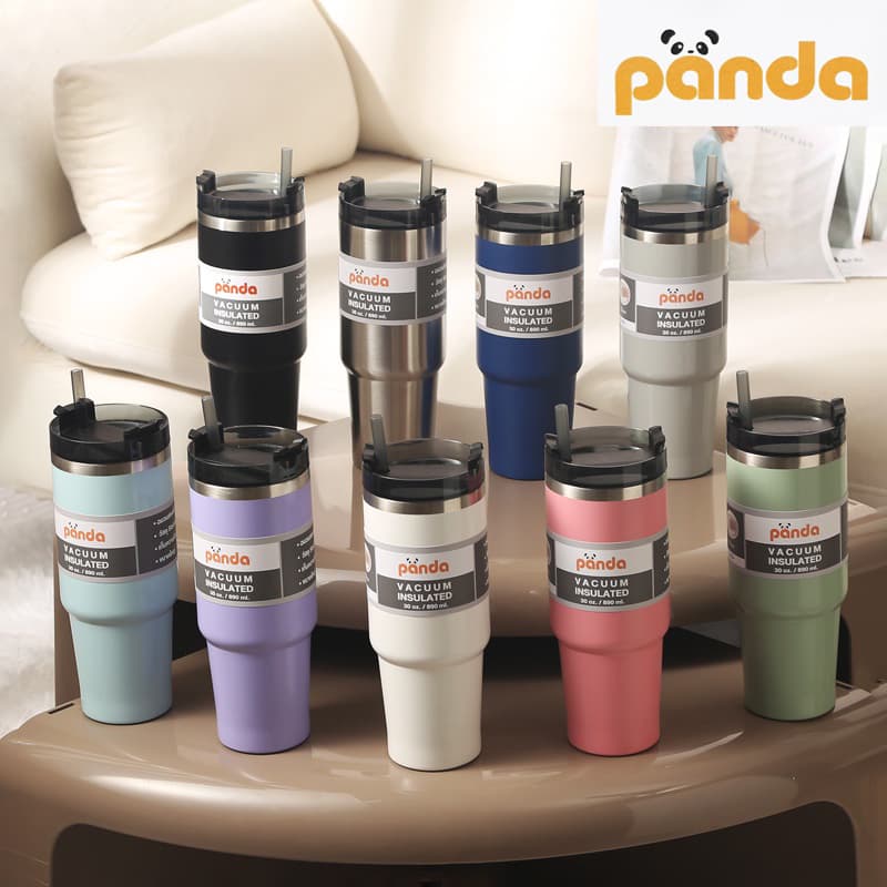 PANDAแก้วเก็บความเย็น 30oz สแตนเลสแท้ ความร้อน สแตนเลส304 พร้อมส่งจากไทย
