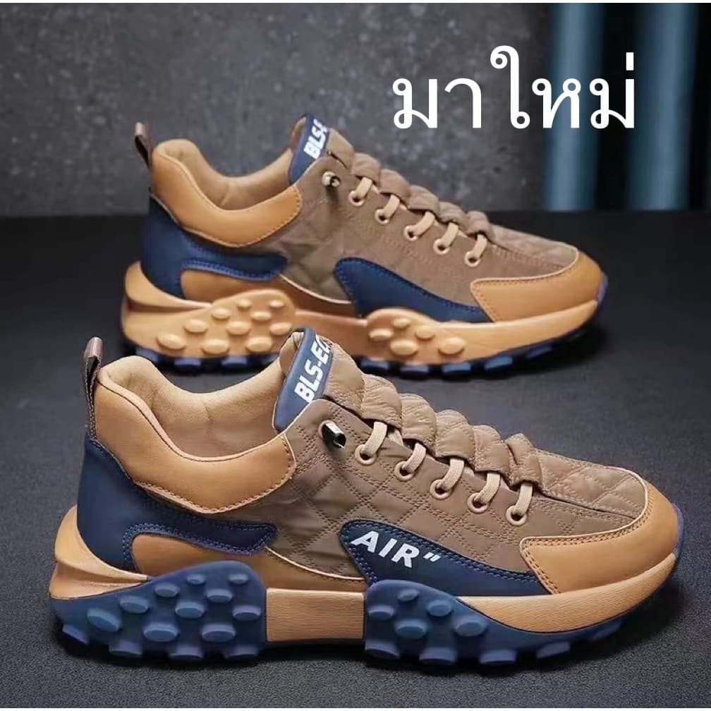 MARIAN <มาใหม่>รองเท้าผ้าใบผู้ชาย ดีไซน์โดนเด่น สุดฮิต สไตส์เกาาหลี NO.A0457 มี3สี ดํา ขาว น้ําตาล พร้อมส่ง