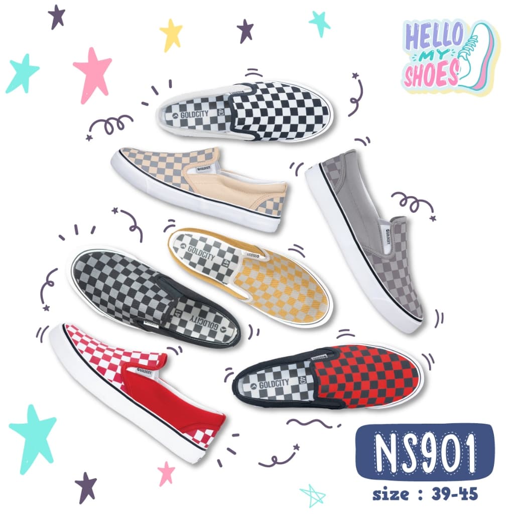รองเท้าสลิปออน พื้นยางพารากันลื่น รุ่น NS901 สินค้าตรงปก จัดส่งไว แท้100%