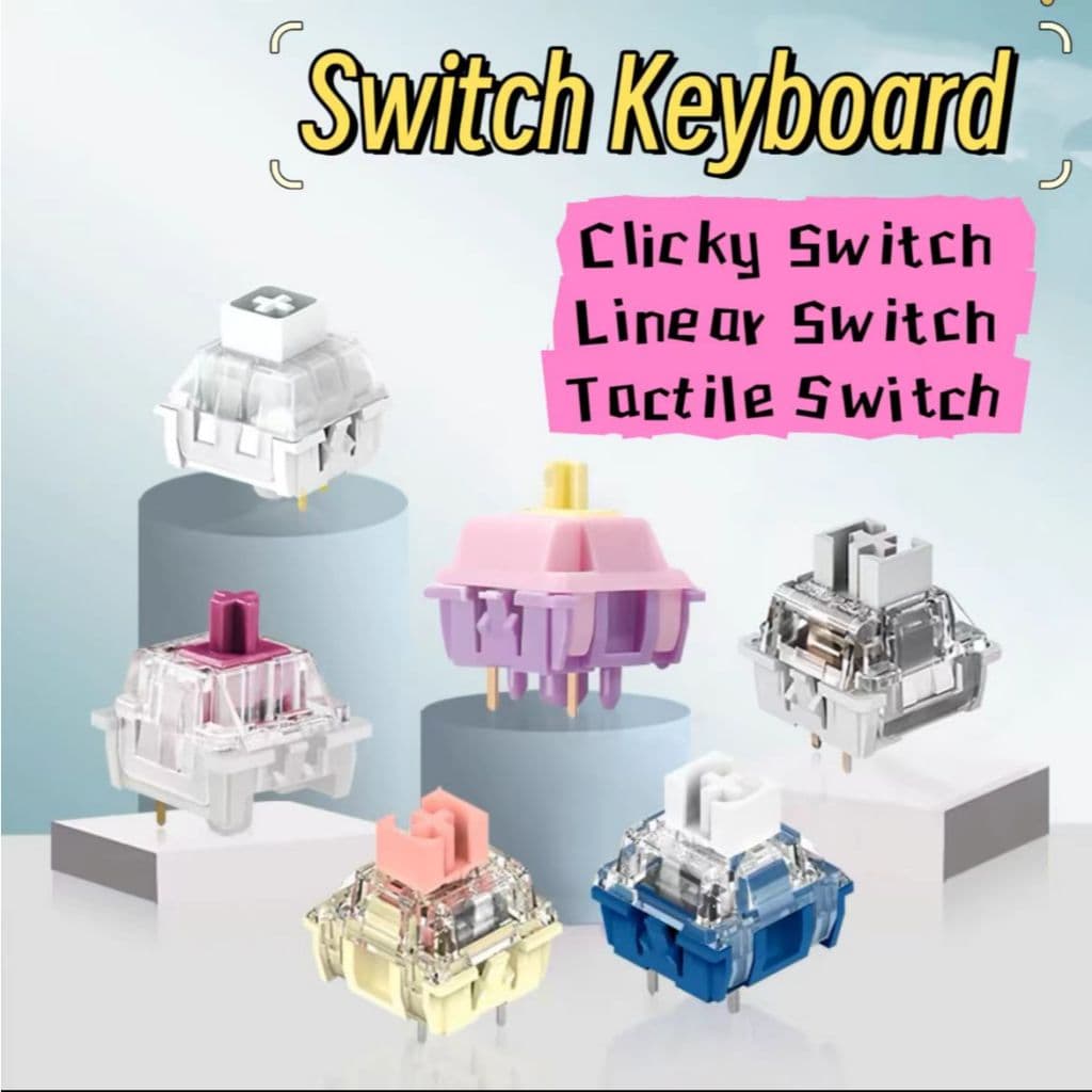 Switch Red Switch,Blue Switch ปุ่มสวิตช์ Mechanical Keyboard (SwitchแบบCherry Mx) 2 ขา