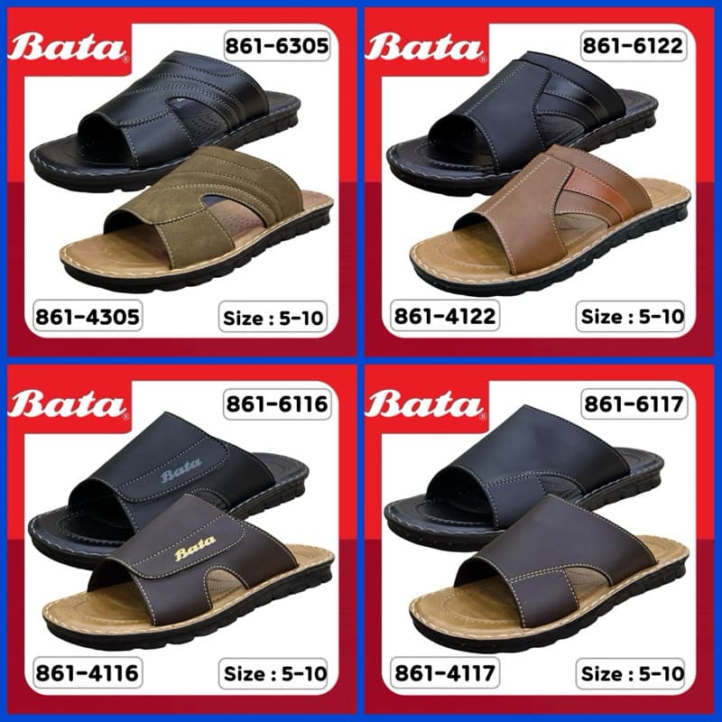BATA รองเท้าแตะหนังชาย รุ่น 861-4305/861-6305