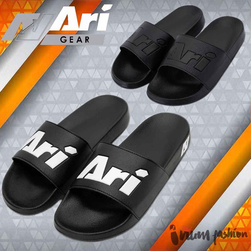 รองเท้าแตะ ARI อาริ SANDALS สีดํา/ขาว สีดําล้วน ARI SLIDE SANDALS - BLACK/WHITE ของแท้