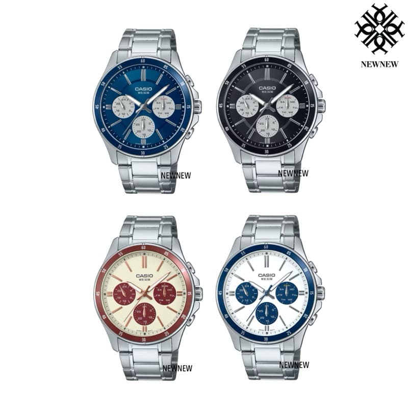 CASIO นาฬิกาข้อมือ MTP-1374D-1A3V MTP-1374D-2A3V MTP-1374D-5A2V MTP-1374D-7A2V ของแท้ประกันศูนย์ 1ปี