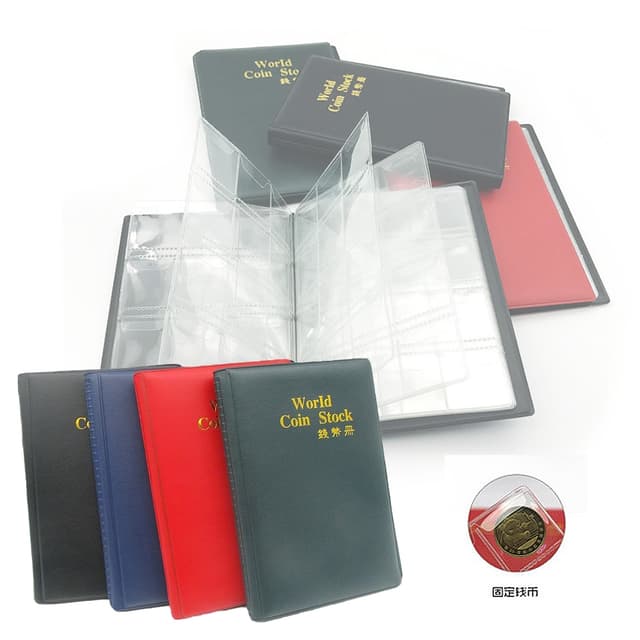 กระเป๋าเก็บเหรียญ สมุดสะสมเหรียญ10หน้า ใส่เหรียญได้ 120 เหรียญ