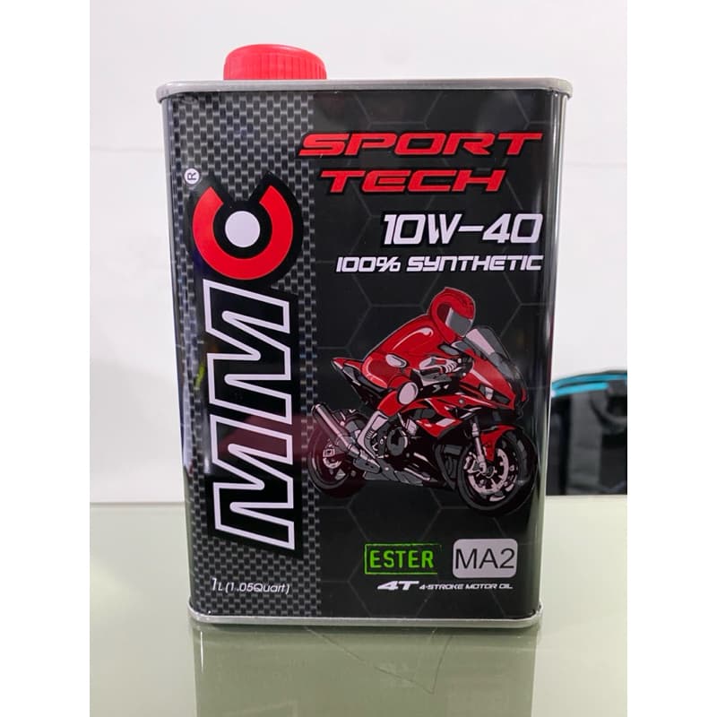 น้ํามันเครื่องสังเคราะห์100% MMC Sport tech 10w40 100% Synthetic with ESTER