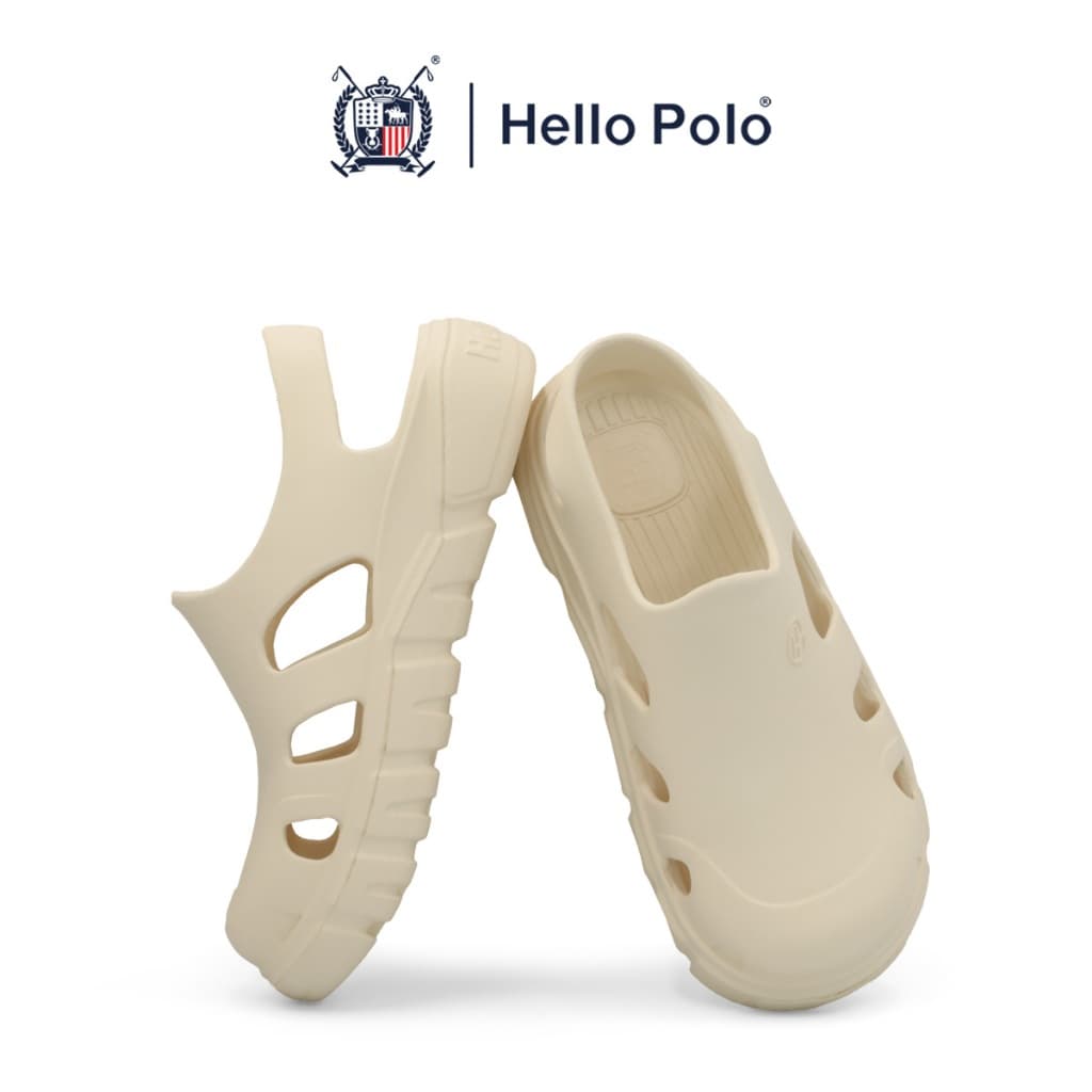 Hello Polo รองเท้าแตะแฟชั่น HP8035 รองเท้าแบบสวมรัดส้น EVA พื้นนิ่มมีรูระบายอากาศ
