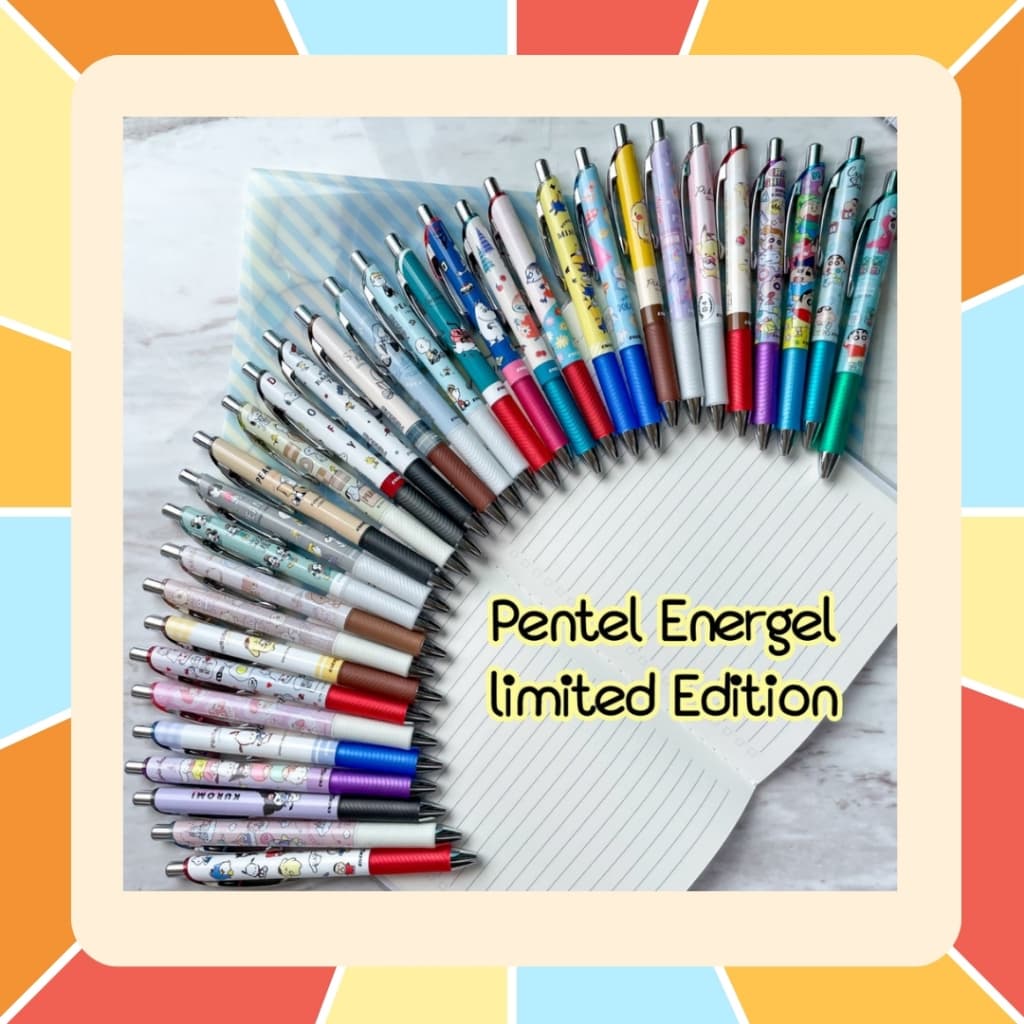 (ลายเยอะที่สุด!!) ปากกา Pentel Energel ลาย ลิขสิทธิ์แท้ นําเข้าจากญี่ปุ่น Sanrio Snoopy Disney San-x Moomin…