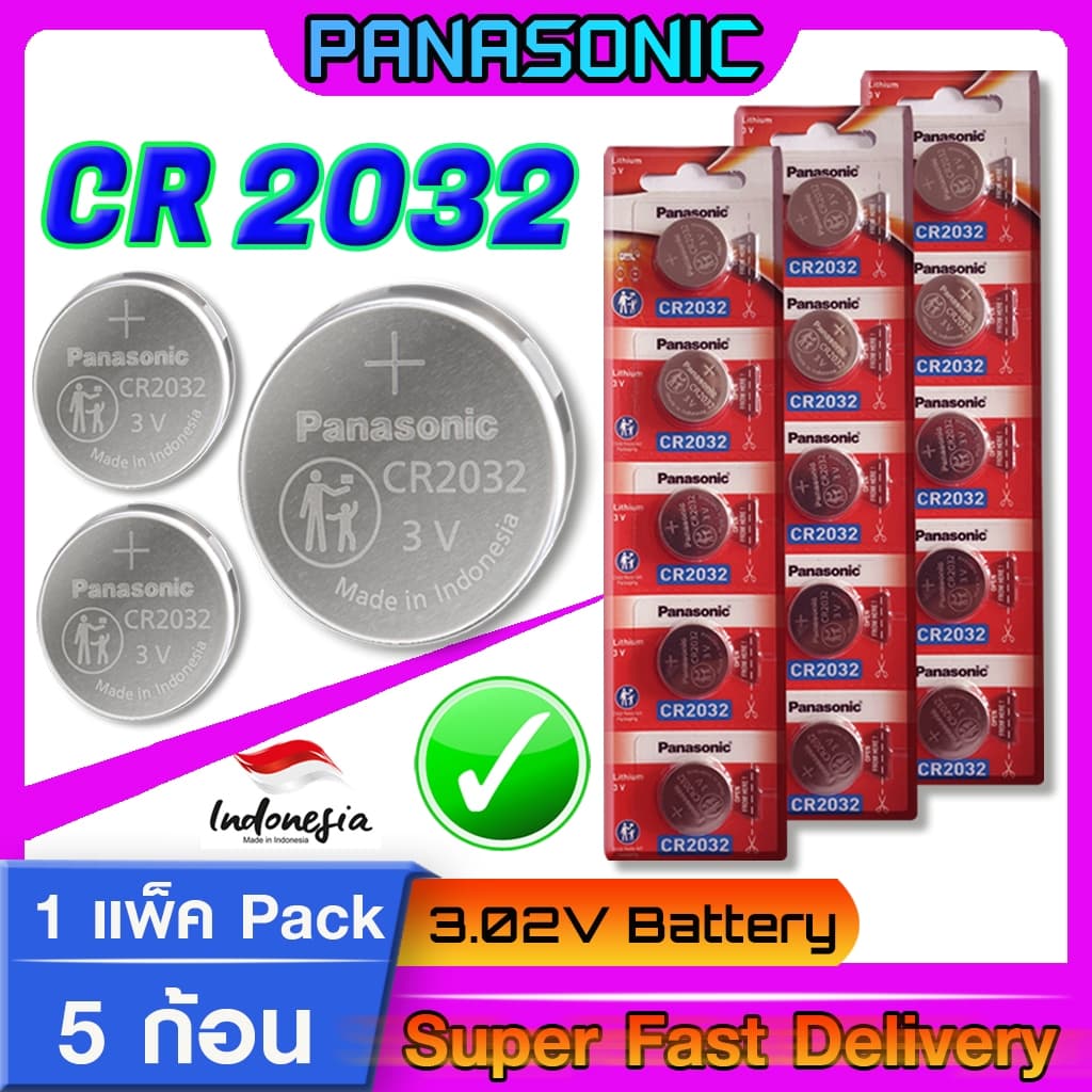 ถ่านกระดุม Panasonic,muRata cr2032 cr2025 cr2450 CR2430 ออกใบกํากับภาษีได้