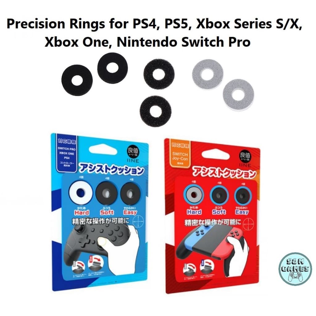 แท้ IINE Precision Rings (3-6คู่) PS4 PS5 XboxOne SeriesX Nintendo Pro Controller Aim Assist Auxiliary Ring…