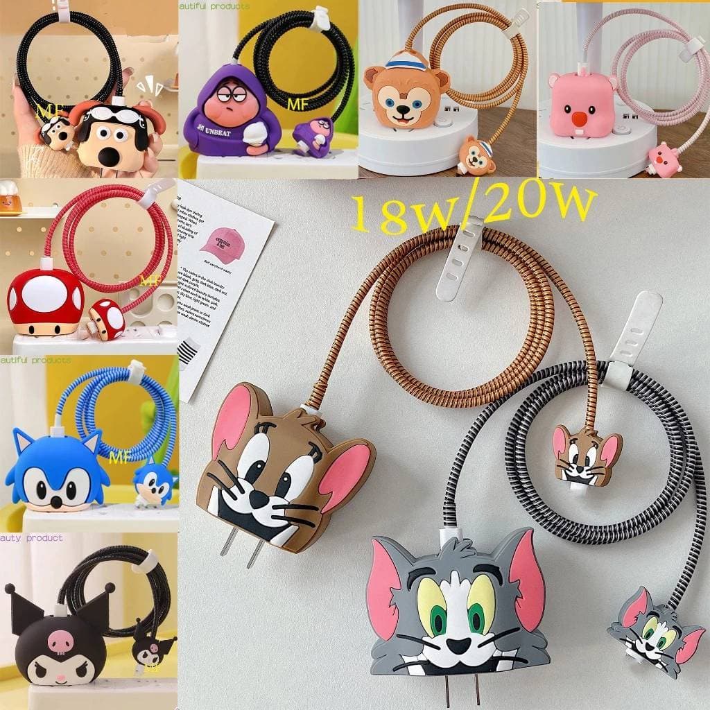 จากไทย เคส สําหรับ ไอโฟน 18W/20W สายชาร์จ ลายการ์ตูนน่ารัก Cable Bite ตัวถนอมสายชาร์จ กันสายหัก