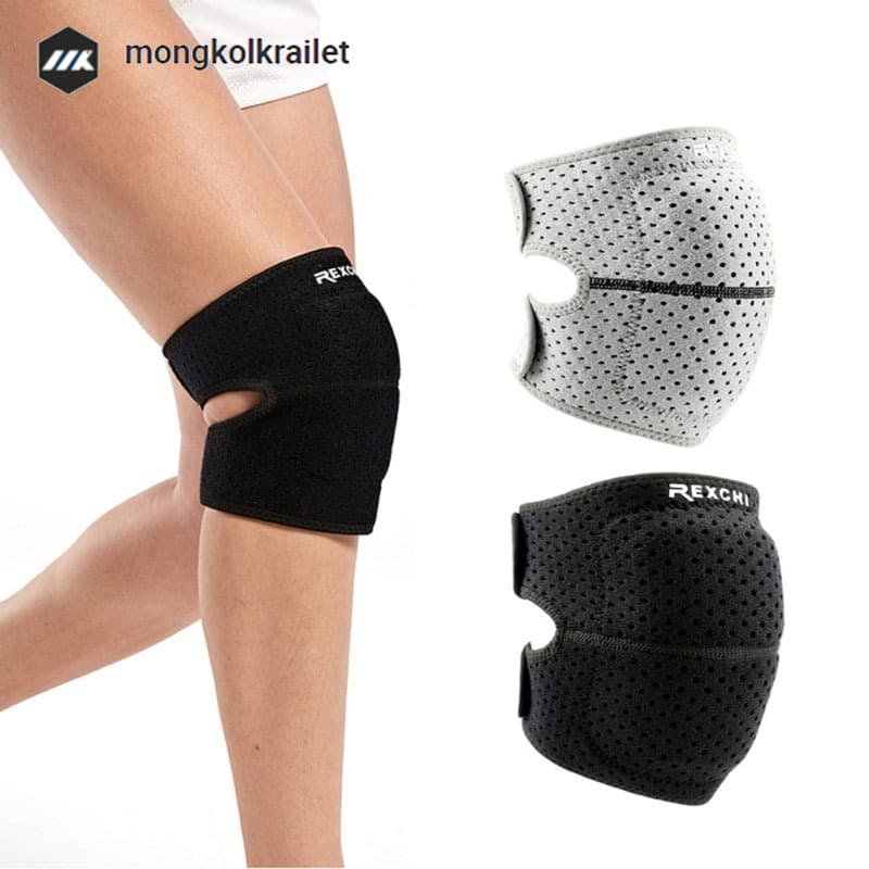 MK กีฬาเข่า Pads Breathable หนาเข่าสนับสนุนรั้งฟิตเนสอุปกรณ์กีฬาสําหรับวิ่งขี่ รูปที่ 1