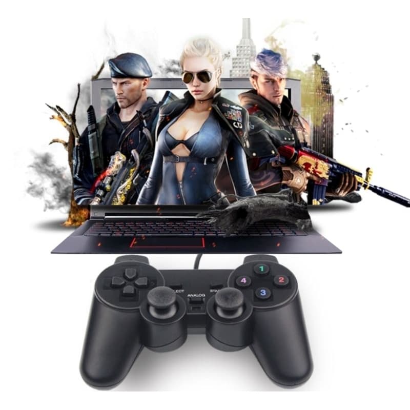 จอยเกมส์ PC จอยสติ๊ก JOYSTICK Sequential Gaming Controller แบบสาย USB สําหรับเล่นเกม WIN7-WIN11