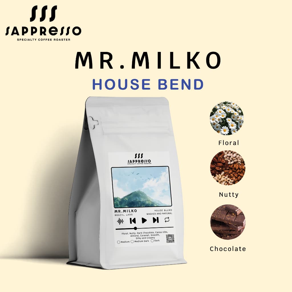 เมล็ดกาแฟคั่ว Mr. Milko - House Blend