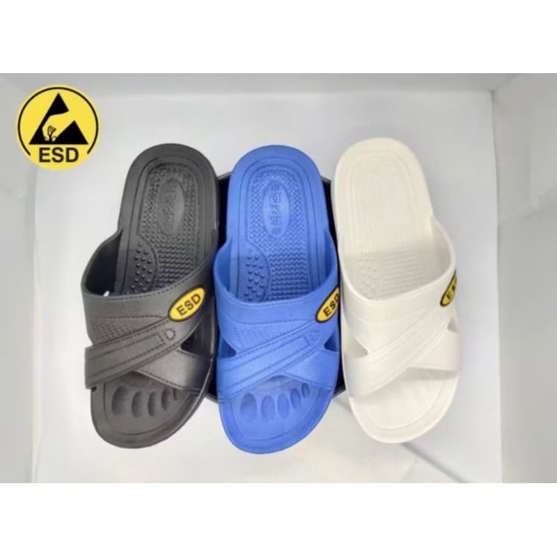 รองเท้าแตะป้องกันไฟฟ้าสถิตย์ ESD Slipper shoe (มีโลโก้ESD)สินค้ามีสต๊อกพร้อมส่ง