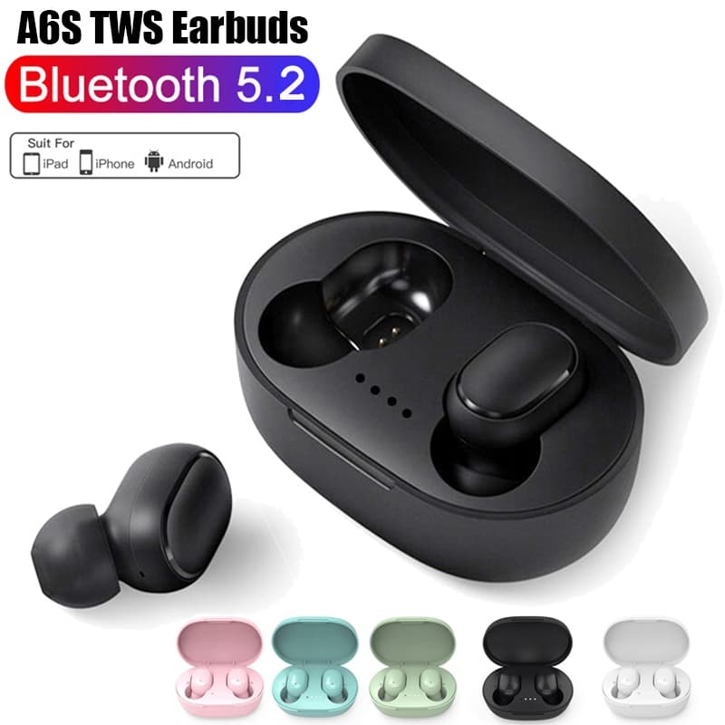 หูฟังไร้สายบลูทูธ A6S TWS Bluetooth 5.2 หูฟังสําหรับเล่นเกมสเตอริโอ ตัดเสียงรบกวน พร้อมส่ง COD