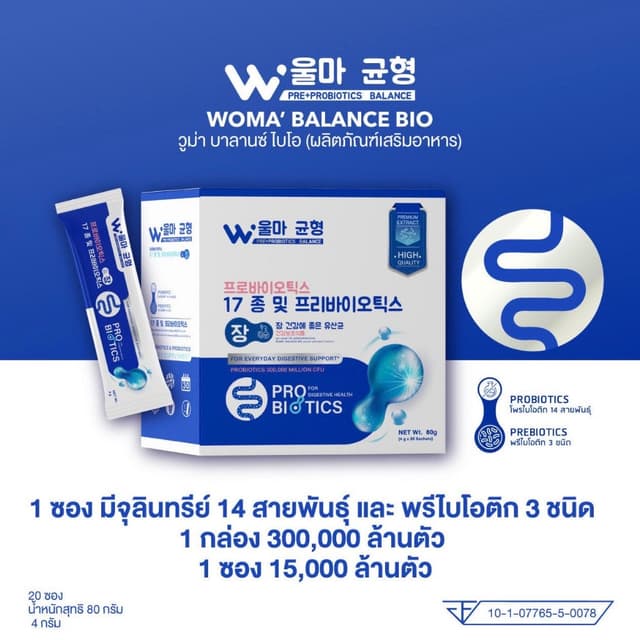 วูม่าบาลานซ์ ไบโอ (ผลิตภัณฑ์เสริมอาหาร) WOMA' BALANCE BIOโปรดระวังของปลอมบริษัทไม่รับตัวแทนจําหน่าย