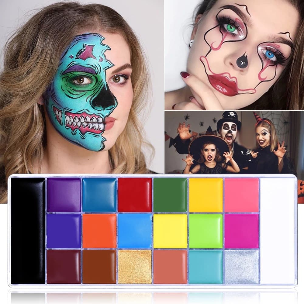 สีเพ้นท์หน้า สีน้ํามัน สําหรับแต่งหน้า ปาร์ตี้แฟนซี เพ้นท์ร่างกาย 12 สี 20 สี พร้อมส่ง