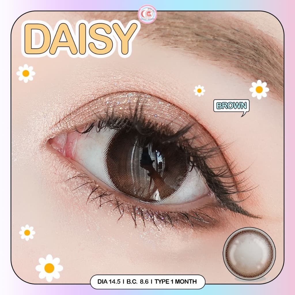 💥Ultraslim lens บางพิเศษ Candylens💥 คอนแทคเลนส์ ฟิลเตอร์ ตาโต รุ่น Daisy น้ําตาล พร้อมส่ง 00-1000 ราย 1…