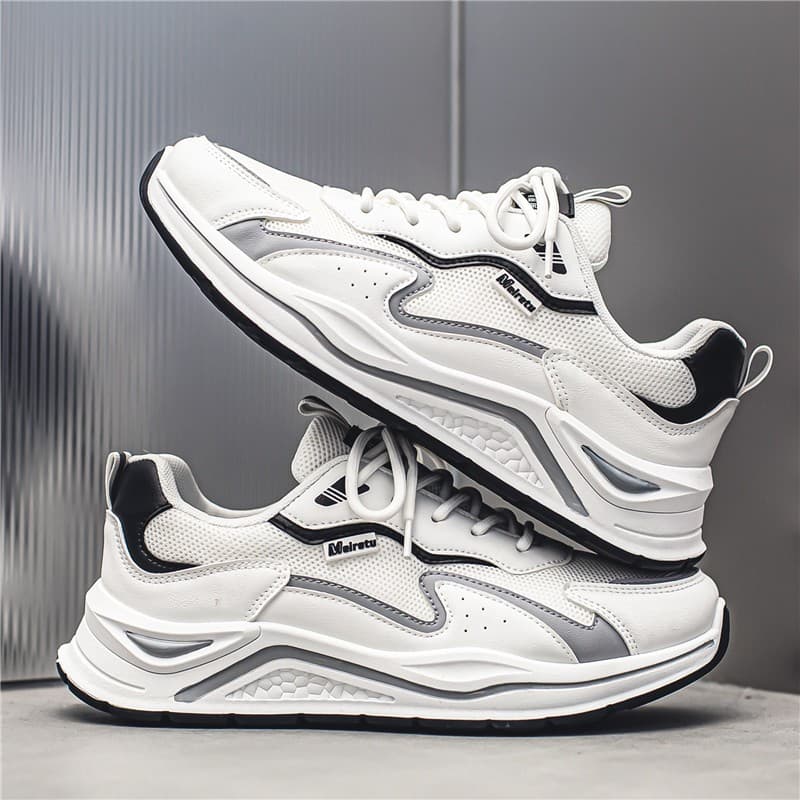 Casual Sneakers รองเท้าผู้ชาย พื้นผิวตาข่าย รองเท้าแฟชั่น รองเท้ากีฬา No.938