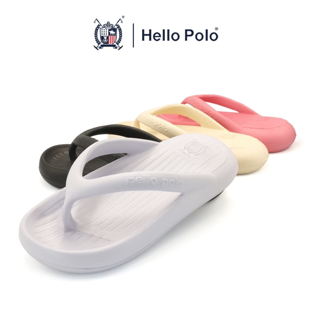 Hello Polo รองเท้าแตะผู้หญิง รองเท้าแตะลําลอง แบบหนีบ 4CMพื้นหนา สําหรับผู้ชายและผู้หญิง กันลื่น พื้นนิ่ม…